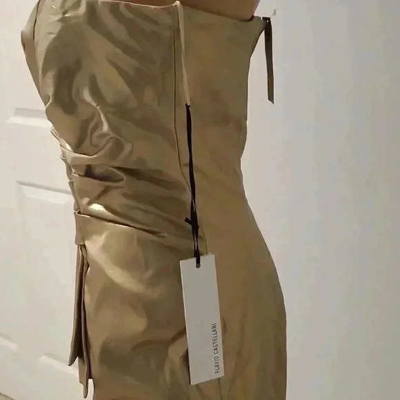 Flavio Castellani gold dress new with tag - Picture 5 of 12